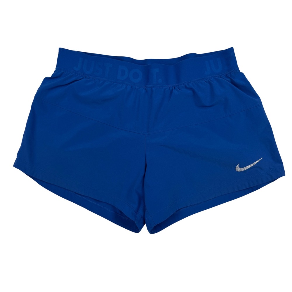 Nike Dri-FIT Shorts Women's Small Royal Blue Lined Just Do It Athletic